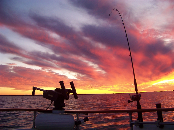 Fishing Fire Sunset, Photo by Rich Clarke