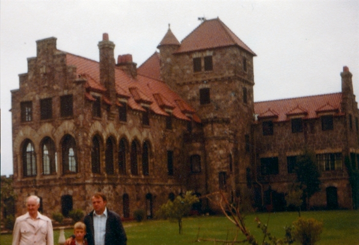 My family visiting me at Jorstadt Castle