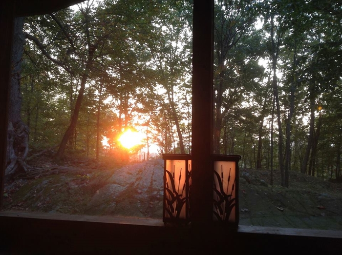 Sunrise on Ash Island from the screened porch Oct 2nd 2013, by Nora Detlor 