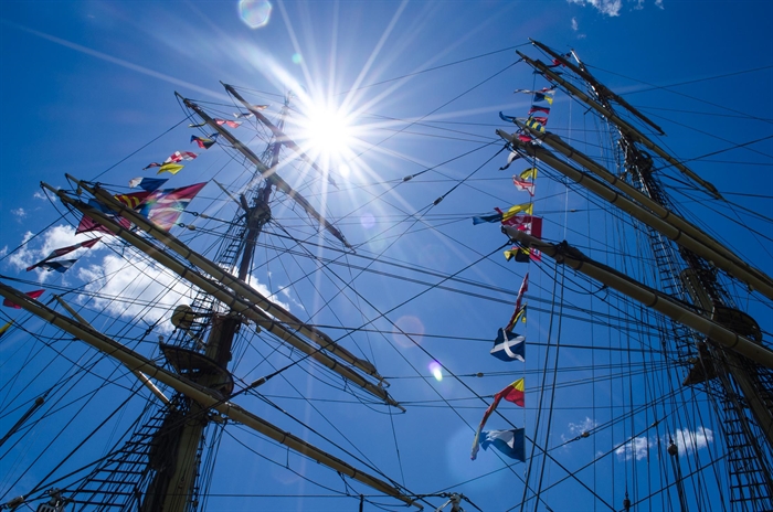 The Sørlandet based in Norway was the largest tall ship in attendance. Photo by M. Chahley