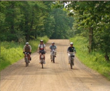 Bikers take advantage of the Grindstone Island roads