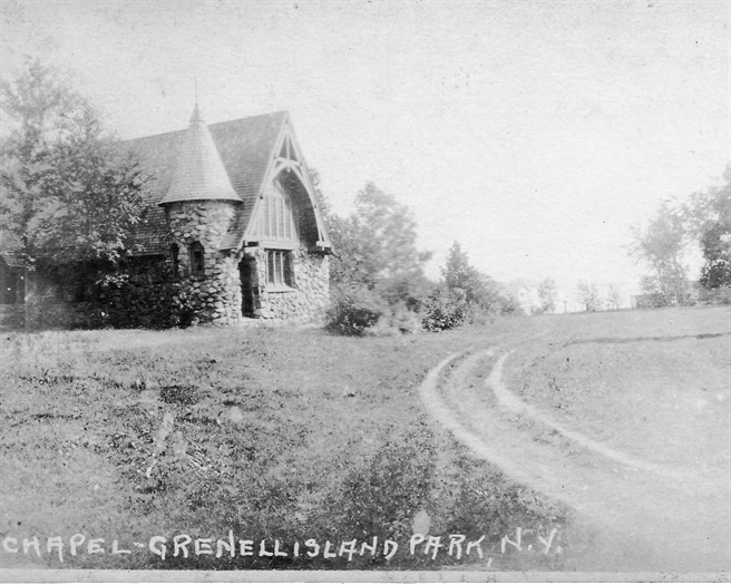 An early postcard of the Grenell Island Chapel.  Photo McElfresh Family Collection