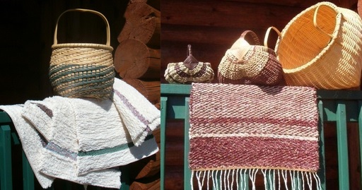 Woven textiles and baskets by Claudia Loomis Chandler of Completely Claudia.