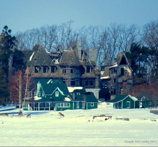 Dennis McCarthy's photo of Carleton Island Villa, a Carleton cottage and some winter guests