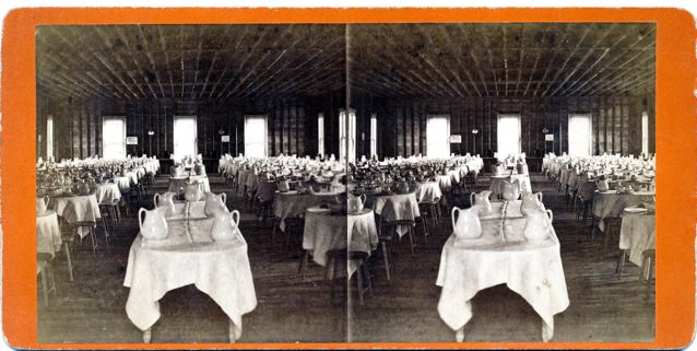 Dining Room -- This is an interior shot of the original Dining Hall at Thousand Island Park.  