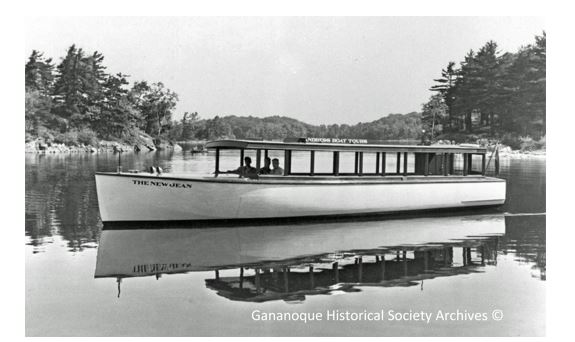 “The New Jean” was built by Ray Andress and later became part of the 1000 Island Boat Line operating out of Gananoque.