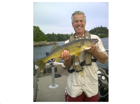 Caught (and released) by Glenn Matys in the 40 acres near Gananoque, Photo by Tom King, 