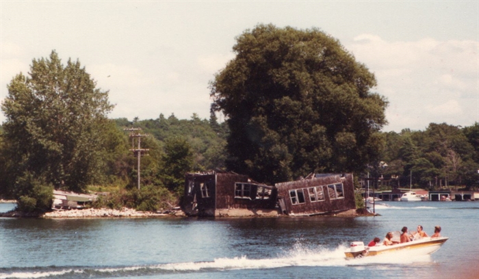 By the late 1970s the Boatwork’s roof falls in.