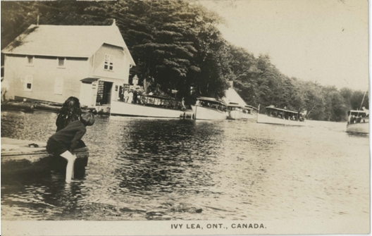 Early Ivy Lea from the government dock.  Johnston Family Album, courtesy Bruce Craig. LTIArchives
