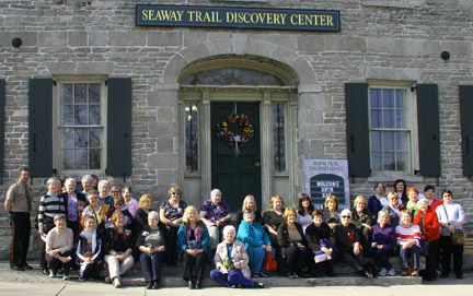 This lively group of Kingston quilters visited the Great Lakes Seaway Trail War of 1812 theme show 