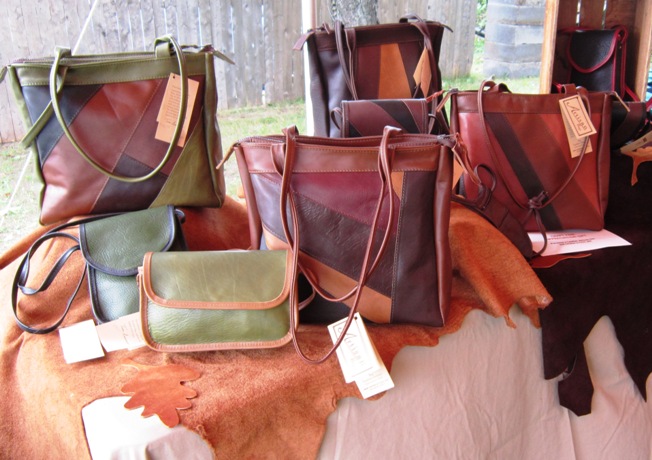 The Leather Artisan, Tom and Donna Amoroso come from their studio in the Adirondacks. 