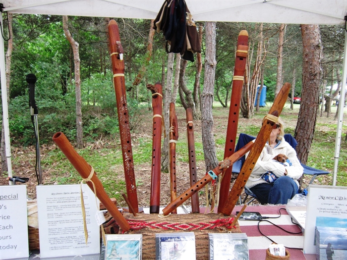 Roy Peters and Storyteller Flutes in their 4th year with Arts Fest. Photo by K. Cross