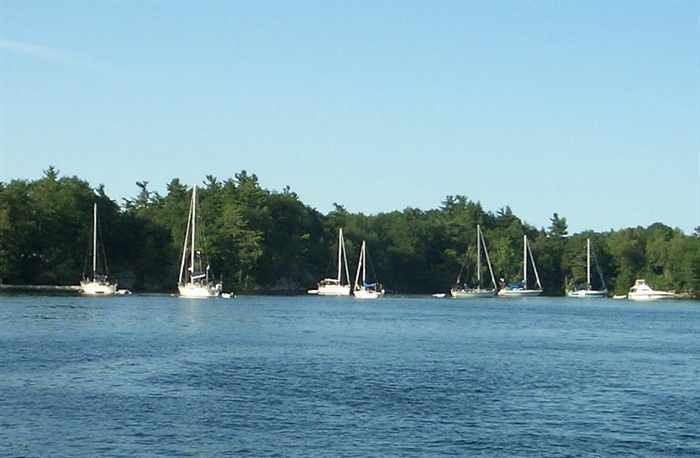 Sailing is very popular in Canada and there seem to be a lot more large sailboats than on the US side. 