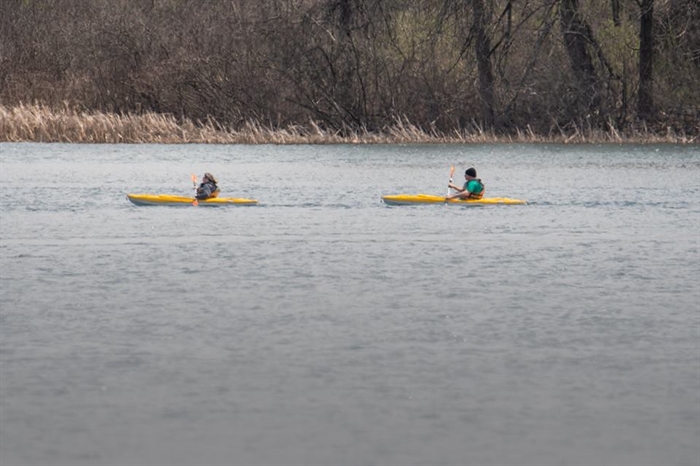 Tom Roberts finds Kayaks out for the day, May 13 and pictured on 1000 Islands River Rats Then and Now. 