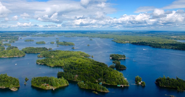 Bird’s Eye View: Downie Island, the large island pictured here in the Navy Group of Islands, used to have a hotel called Float Island House in the early 1900s. Photo by Kim Lunman/Island Life Magazine/ www.islandlifemag.ca