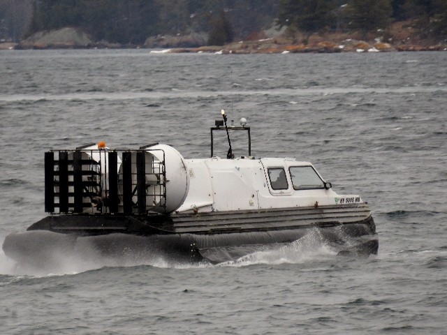 Dennis McCarthy captures a hovercraft off of Clayton, NY