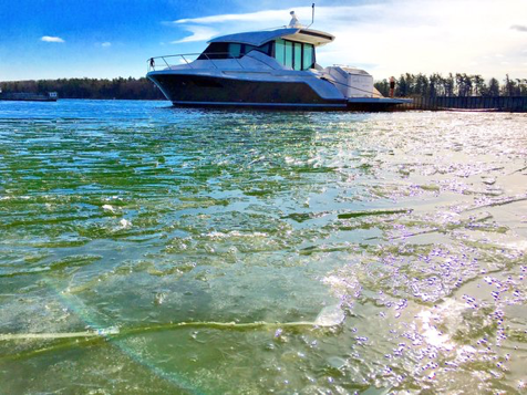 Huck Marine shared on Facebook - yes, that is ice. 