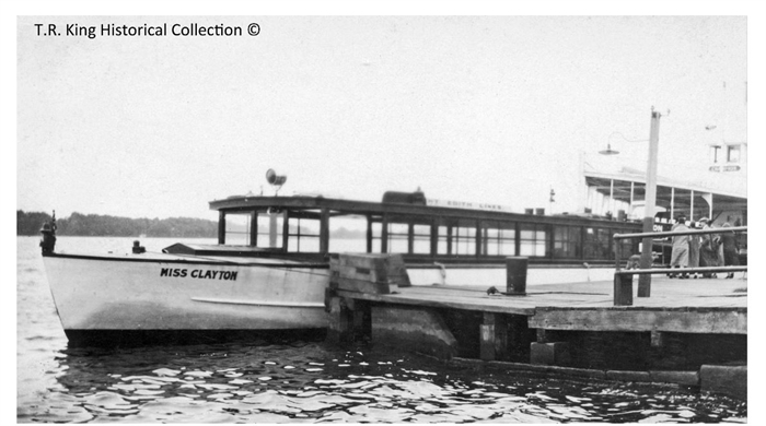 “Miss Clayton” was operated by the Yacht Edith Lines and operated out of both Clayton and Gananoque.