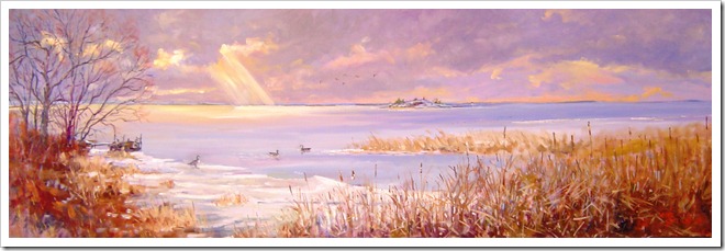 Morningshine!...at Chimney Island-oil on canvas 16x48 inches Morningshine!...at Chimney Island-oil on canvas 16x48 inches