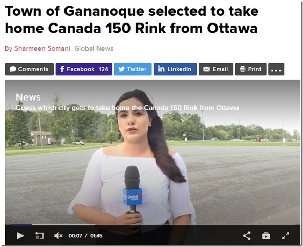 Global TV Gananoque Rink
