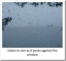 Rain on window June 18