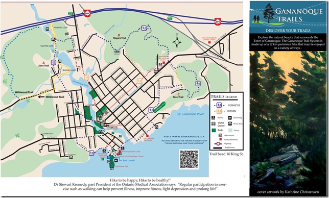 Gananoque Trails Map can be found on the Town's website. 