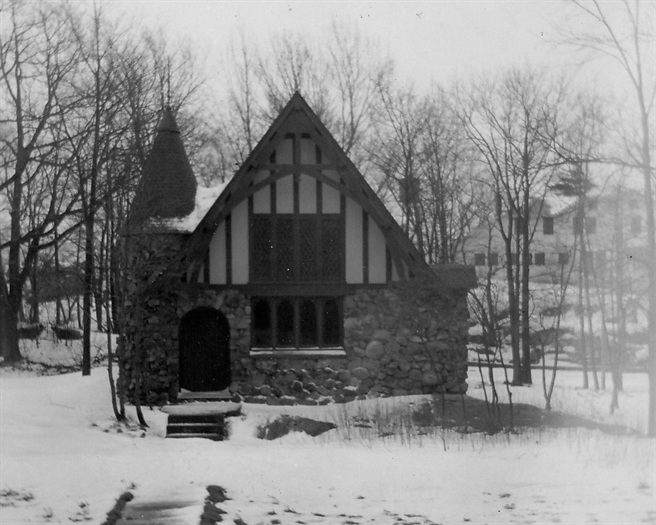Grenell Island Chapel in winter. Grenell Island Chapel Photo