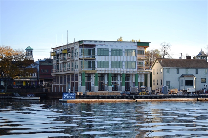Doug Tulloch gives a progress report on Clayton's newest waterfront building. Oct 26