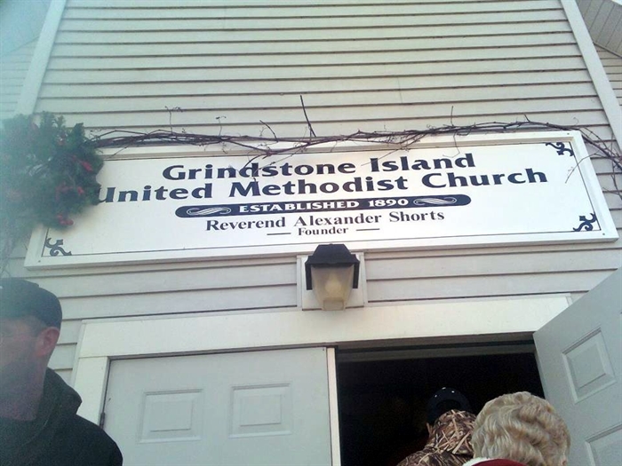 Grindstone Island Church on Christmas Day, 2012. Photo coutersy Lisa Daly