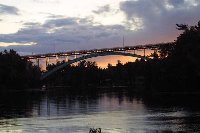 Liz Scanlon's sunset and the bridge