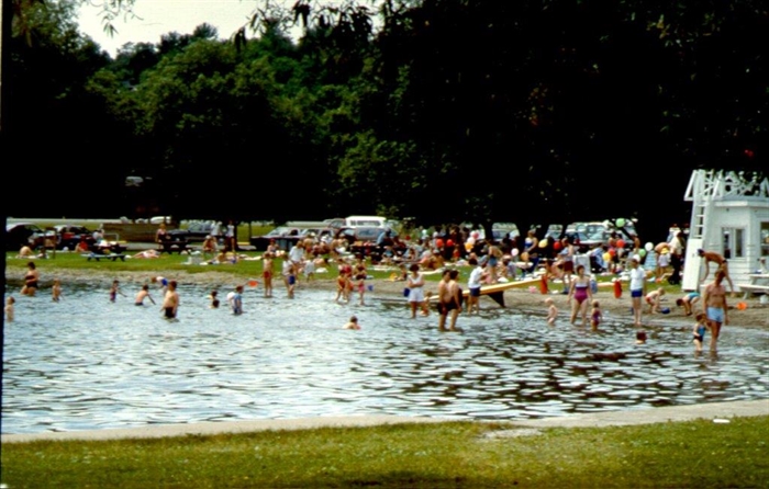 Mallorytown beach area in 1975. 