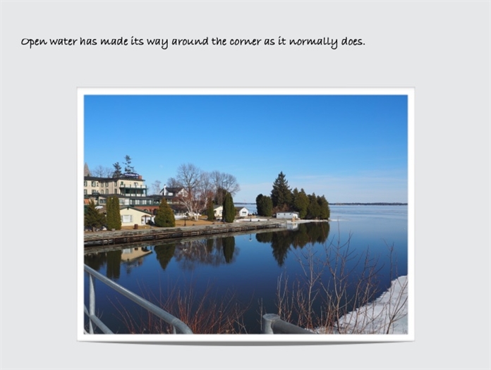 In front of Gananoque on March 31, by Mark Russell