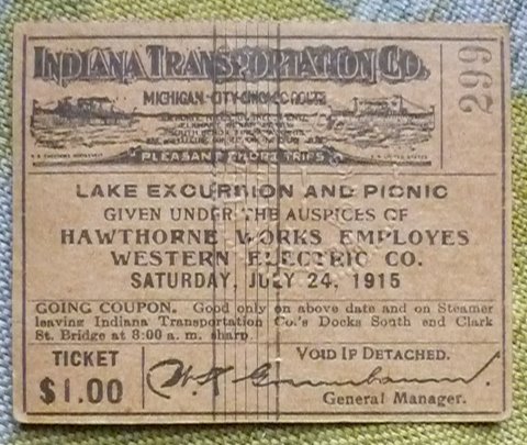 The Ticket tucked away all these years.  Photo courtesy the Cole family. 