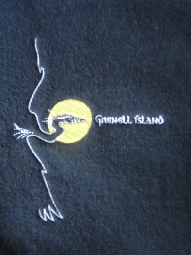 Tamara liked my Grenell Island logo, so I gave her a new sweatshirt to take back to Lake Baikal. 