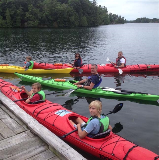 This family came from Germany, found the 1000 Islands on the internet and enjoyed a day of kayaking!