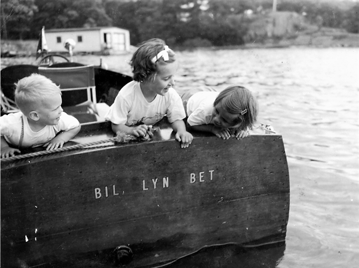 During the 1950s boats were still wooden. Betty Wilson collection