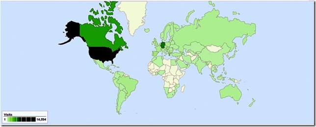 Map showing Pirate Site Countries