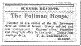 Pullman house advert