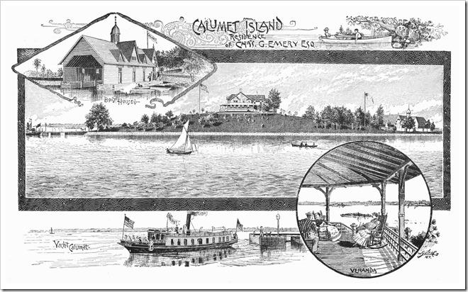 Calumet Island wood frame house