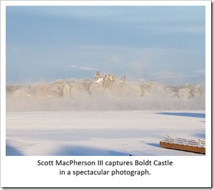 Boldt Castle snow day