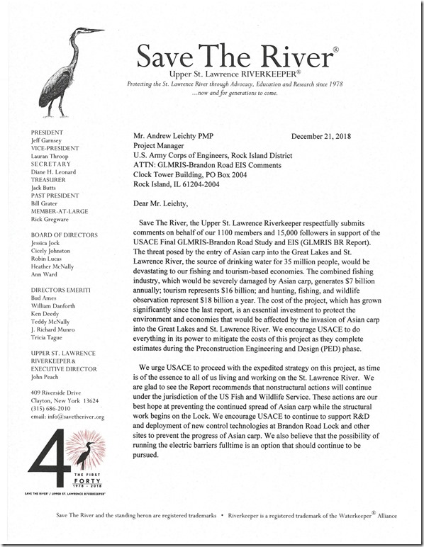 Save the River Letter